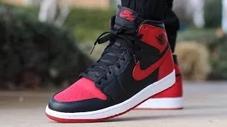 Air Jordan 1 Retro High OG "Bred" (on feet)