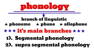 what is phonology | phonology and it's branches | what is phoneme, phone, allophone #lnmu