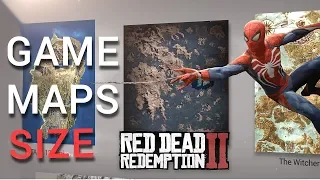 Video Game Maps SIZE comparison (RDR2 Spiderman AC Odyssey ) 3D