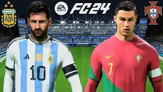 (PS5) EA FC 24 | ARGENTINA VS PORTUGAL | INTERNATIONAL FRIENDLY | FULL MATCH | 4K 60