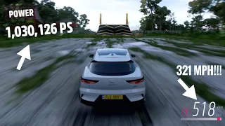 Forza Horizon 5 Speed Glitch: 518KMH/ 321MPH Jaguar I-Pace Speed Glitch (1 MILLION HP+ GLITCH)