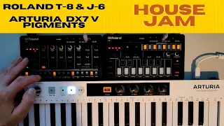 Roland Aira Compact T-8 & J-6 - HOUSE JAM (DX7 Thick bass!)