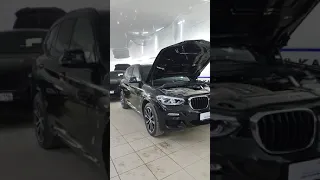 BMW X3 - покрасили ноздри в чёрный глянец, бронирование фар пленкой Stek с тонирующем эффектом