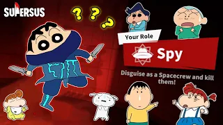 Shinchan became spy in super sus 😱🔥 | shinchan and his friends playing among us 3d 😂 | funny