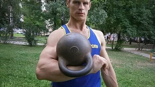 Подъем Знаменского. Гиря 24 кг. х 10 повторений.Znamensky curl.Gira(kettlebell) 24 kg.10 reps.