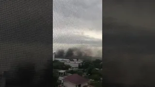 На территории ТРК ADK в Алматы произошел пожар