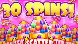 WE HAD 30 SPINS FOR MY ALL IN BONUS BUY on SUGAR RUSH 1000!