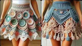 Nice suspender skirt knitted (share ideas) #knitted #crochet #skirt #design #pattern