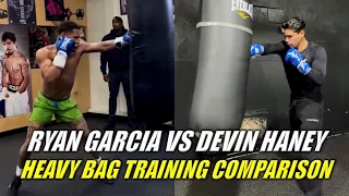 Ryan Garcia VS Devin Haney | Heavy Bag Training Comparison