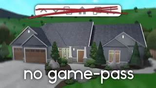 building a no gamepass starter home in bloxburg