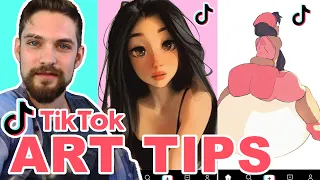 Testing TikTok Art Tips! [NEVER evar! Take Popular TIK TOK ADVICE!!! ever! ] VERY DANGEROUS!!! 😱