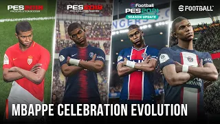 Mbappé Celebration Evolution In PES | 18 - 23 | 4K 60FPS