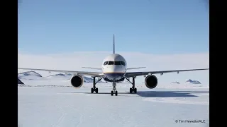 757 landing into Antarctica 2015