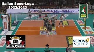 León vs Keita - Scout View - Perugia vs Verona - Italian SuperLega 2022 - Highlights - Reupload