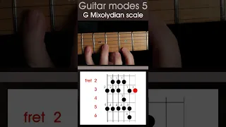 How to play the G Mixolydian scale.  Modes 5, guitar scale lesson #guitarscales