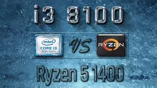 i3 8100 vs Ryzen 5 1400 Benchmarks | Gaming Tests Review & Comparison