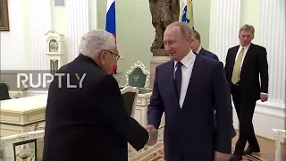 Putin Welcomes Henry Kissinger at the Kremlin