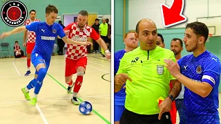 I Played in a PRO FUTSAL MATCH & The REF Got ANGRY! (Football Skills & Goals)