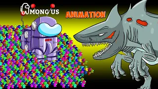 어몽어스 VS 좀비 애니메이션 ( SharkZilla vs Robot Imposter ) -  AMONG US FUNNY ANIMATION