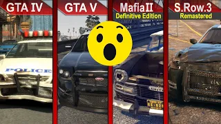 THE BIG COMPARISON | GTA IV vs. GTA V vs. Mafia II Definitive Edition vs. Saints Row 3 Remastered
