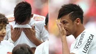 NEYMAR CHORANDO NA SUA DESPEDIDA DO SANTOS (23/04/2013)