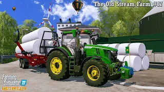 Making Grass Silage Bales & Transporting Them to The BGA. Plowing🔸The Old Stream Farm #17🔸FS 22🔸4K