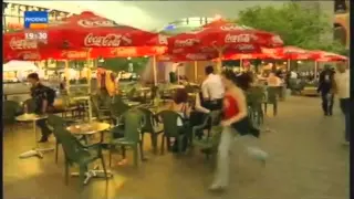 Berlin Unwetter am 10 07 2002 , an der Gedächtniskirche