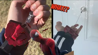 RETRACTABLE Spider-Man TASM2 Web Shooter | RETRACTS METAL OBJECTS!!