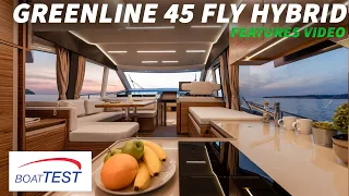 Greenline 45 Fly (2020-) Features Video - By BoatTEST.com