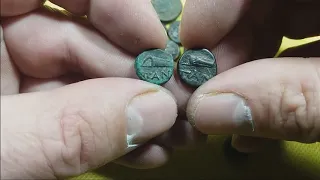 Античные монеты.Медь Перисада 4  Боспорское царство Пантикапей