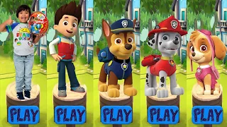 Tag with Ryan Red Titan vs Paw Patrol Ryder Runner vs Paw Patrol Pups - Run Gameplay