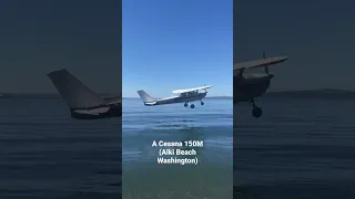 A Cessna 150M waters off Alki Beach, Washington #airplane #incident