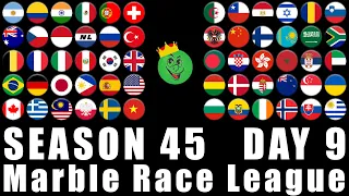 Marble Race League Season 45 Day 9 Marble Race in Algodoo / Marble Race King