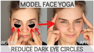 Get Rid of Dark Circles under Eyes Exercise | Model Face Yoga with Anna Veronika