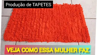 Como fazer TAPETES RÁPIDO   FORMA DE GANHAR DINHEIRO FAZER  tapetes de retalhos rápido  para VENDER