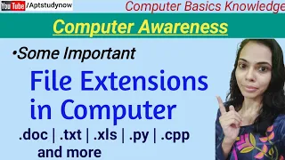 File extensions in Computer | What is file extension? | For All Computer exams | Computer Awareness