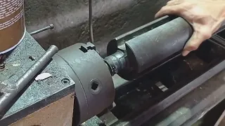 connecting a broken double planer axle using a small lathe ‼️is it possible ⁉️