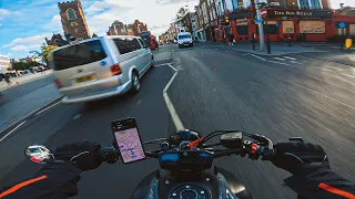 South-West to North-East London. Part 4. | YAMAHA MT-07 AKRAPOVIC + QUICKSHIFTER [4K]