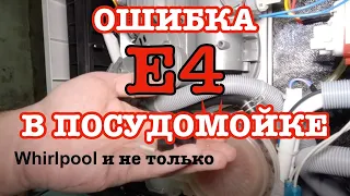 Ошибка E4. Посудомойка Whirlpool  ADPF 851 WH. Устранение всех болячек.