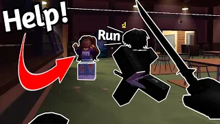 Roblox - Best knife fight Ever...  - The office Experiment