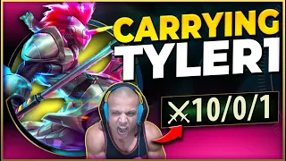 My Top Laner Was Inting So I Had To Carry ;) FT. TYLER1 | Challenger Hecarim - League of Legends