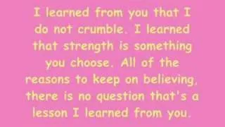 Miley Cyrus And Billy - I Learned From You - Lyrics.