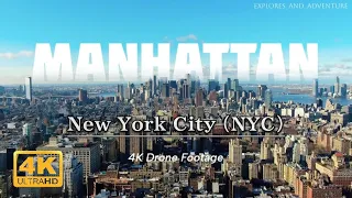 Manhattan, New York City USA 🇺🇸 | beautiful aerial view in 4k