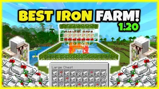 BEST IRON FARM EVER! (500 IRON/HOUR!) In Minecraft Bedrock 1.20