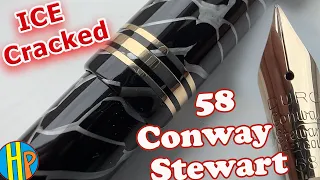 Лед Треснул - Восстановление Безумно красивой ручки Conway Stewart 58 Cracked Ice