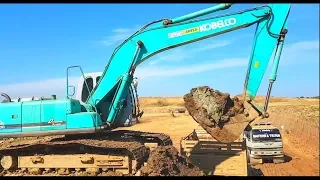 หอนเข้าไปตักไวสุดๆ KOBELCO SK200-6 สีรถกับสีท้องฟ้าพาแสบตาหนักเข้าไปอีก5555