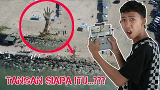 PENAMPAKAN TANGAN BUNTUNG TERKUBUR DIPANTAI TERTANGKAP SAAT MAIN DRONE! | Mikael Family