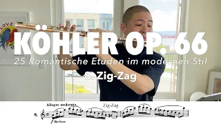 Köhler Opus 66 #8 "Zig-Zag" (Zick-Zack) - 25 Romantic Etudes for Flute