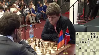 AMAZING QUEEN VS DOUBLE ROOK ENDGAME!!! Magnus Carlsen Vs Levon Aronian || Botvinnik Chess 2011