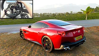 Ferrari Portofino - (700HP) - Forza Horizon 5 Gameplay - FH5 4K - Steering Wheel Camera